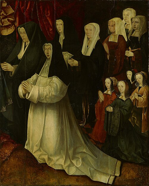 Stichtersportretten familie Korsgen Elbertzen - van der Schelling (rechterdeel), 1509, Jacob Cornelisz van Oostsanen