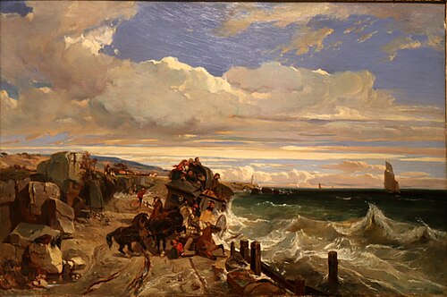 Coup de vent et diligence, 1839, Camille Roqueplan