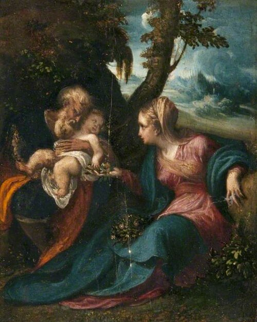 Holy Family in a Landscape, 1537, Camillo Boccaccino
