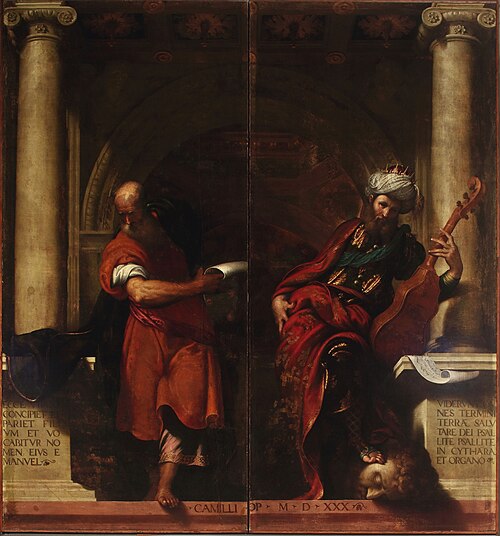 The prophet Isaiah and king David, 1530, Camillo Boccaccino