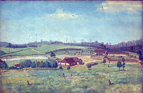 Fazenda em Campinas, 1840, 1944, Henrique Manzo