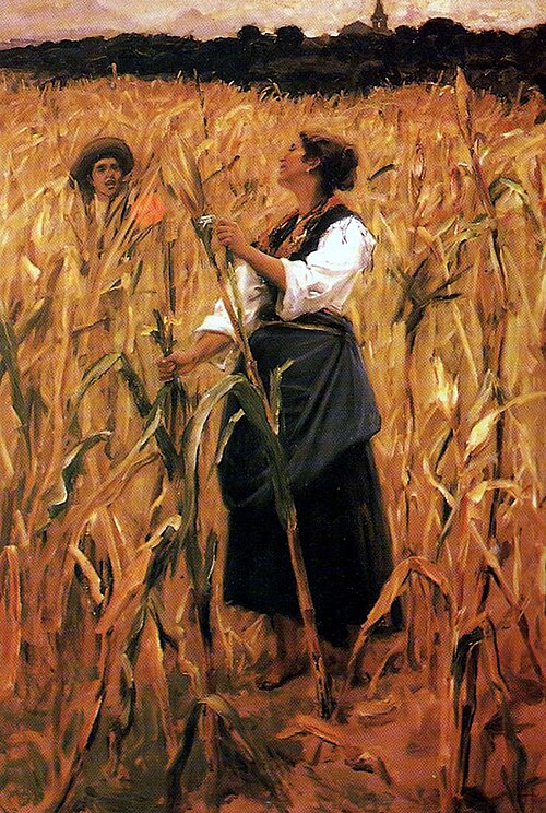 Entre o milharal, 1907, Henrique Pinto