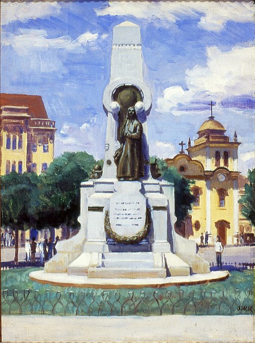 Monumento a Bartolomeu de Gusmão em Santos (Face Posterior), , José Wasth Rodrigues