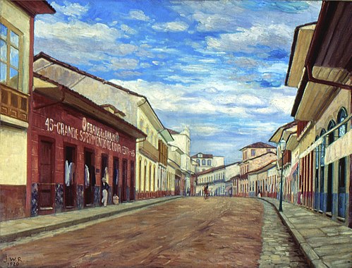 Rua do Rosário (Rua Xv de Novembro), 1920, José Wasth Rodrigues