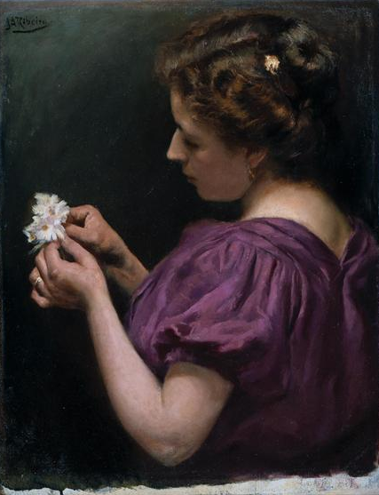 Senhora com flores, 1900, João Augusto Ribeiro