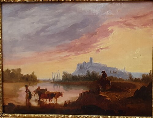 Pastores e Gado Passando uma Ribeira, 1846, João Cristino da Silva