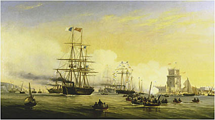 Chegada da Rainha D. Estefânia ao Tejo, 1859, João Pedroso