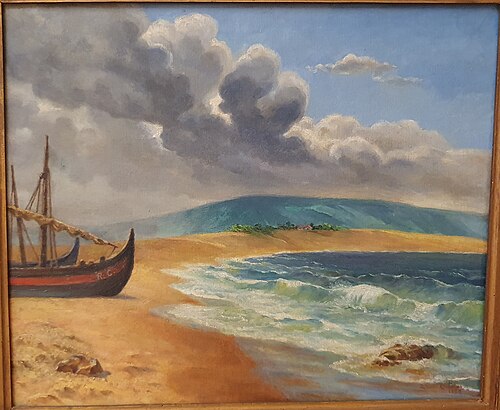 Aguaceiro na costa de Santa Cruz (Torres Vedras), 1928, João Ribeiro Cristino da Silva