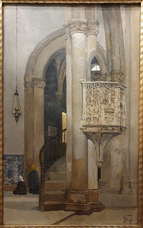 O púlpito de S. João (Igreja de S. João Baptista de Tomar), 1887, João Vaz