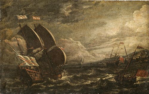 A Storm at Sea, 1650, Laureys a Castro