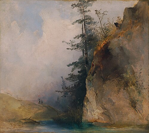 Felsabhang am Bach, 1849, Ludwig Czerny