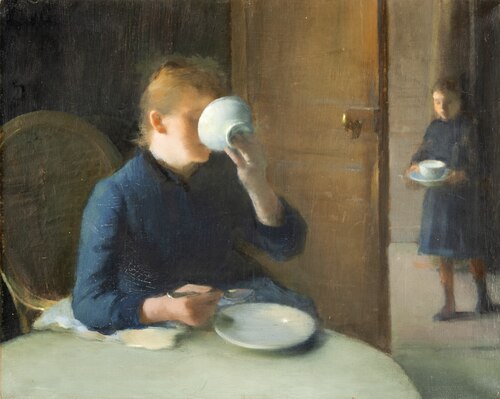 Woman drinking Coffee, 1930, Étienne Tournès