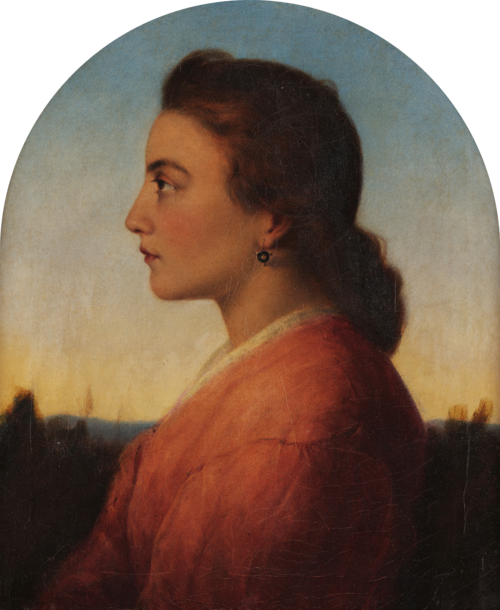 Mulher de perfil, 1864, Marciano Henriques da Silva