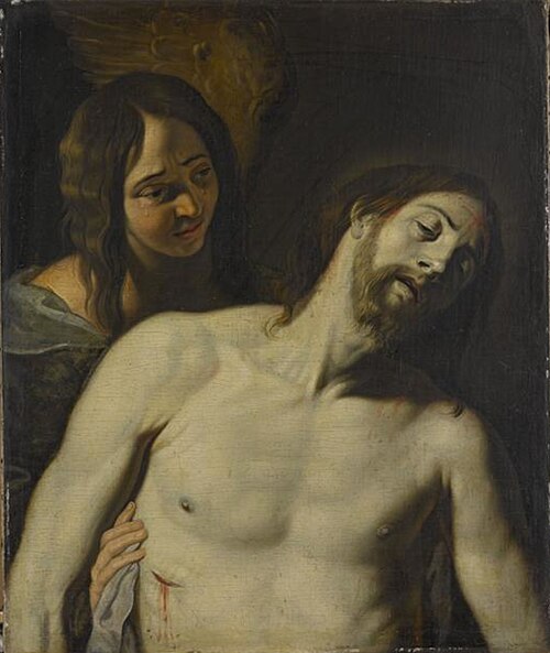 Le Christ mort soutenu par un ange, 1700, Pieter van Mol