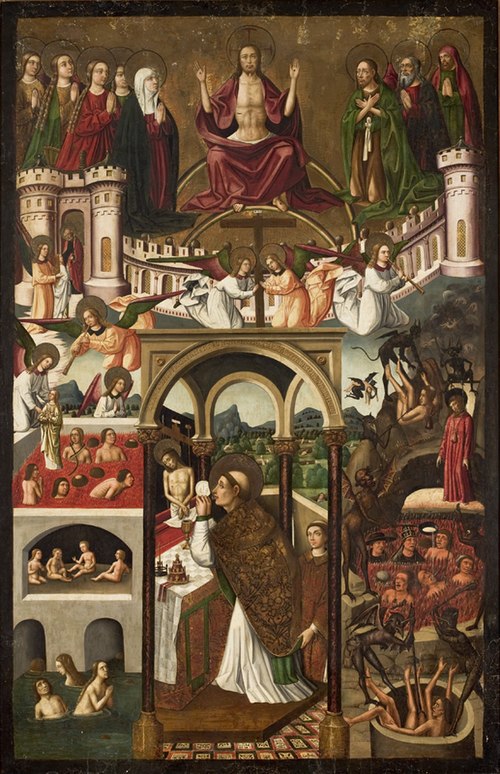 The Last Judgment and the Mass of Saint Gregory, 1550, Artés Master