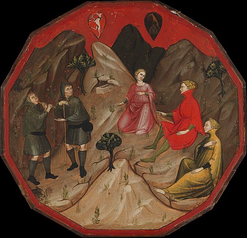 A Contest between the Shepherds Alcesto and Acaten, 1410, Master of 1416