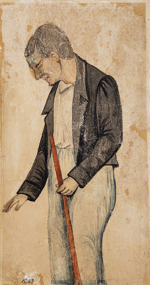 Cego com bastão, 1843, Miguelzinho Dutra