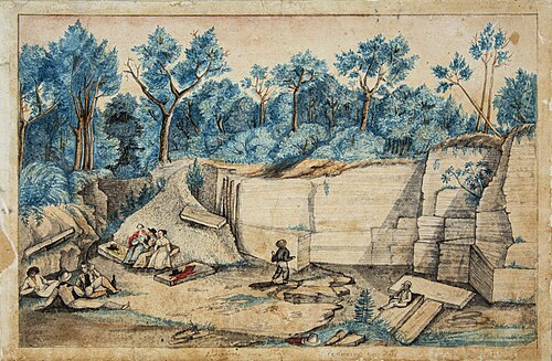 Pedreira de Varvito, em Itu, 1835, Miguelzinho Dutra