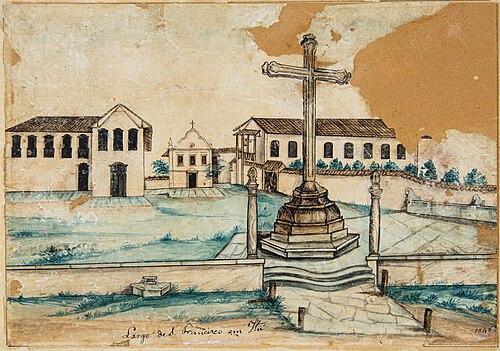 Largo de São Francisco em Itu, 1845, Miguelzinho Dutra