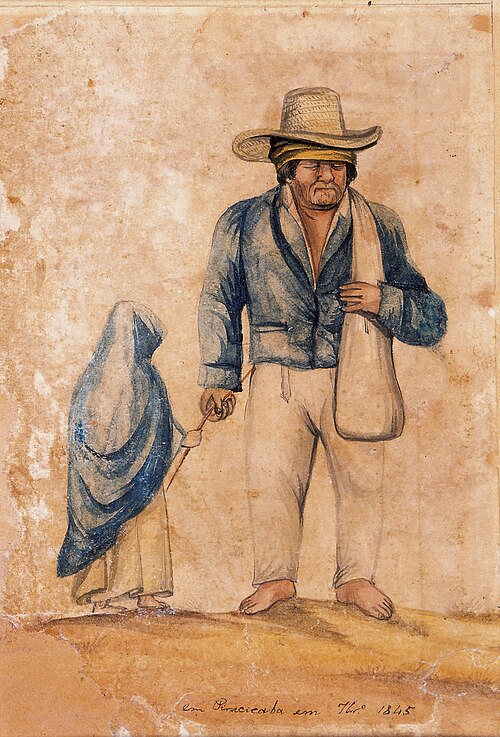 Cego com criança, em Piracicaba, 1845, Miguelzinho Dutra