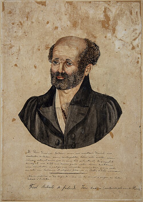 Fiel retrato do falecido José Careca ou José Cabeça, conhecido pelo nome de Padre. Tipo ituano (7), 1835, Miguelzinho Dutra