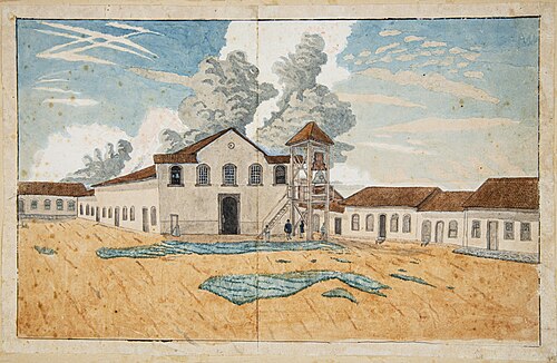 Vista da Praça da Matriz de Santo Amaro, 1847, Miguelzinho Dutra