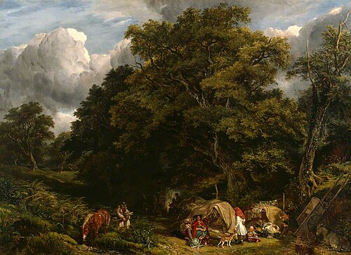 A Gipsy Encampment, 1840, John James Chalon