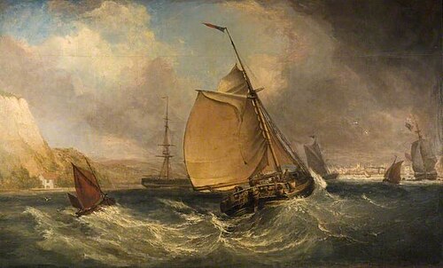 Shipping in an Estuary, , John James Chalon
