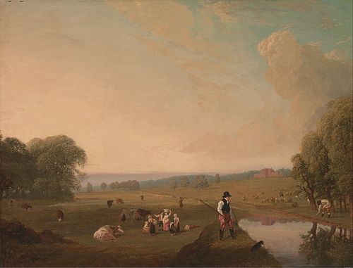 A View of Theobald's Park, Hertfordshire, 1840, John James Chalon