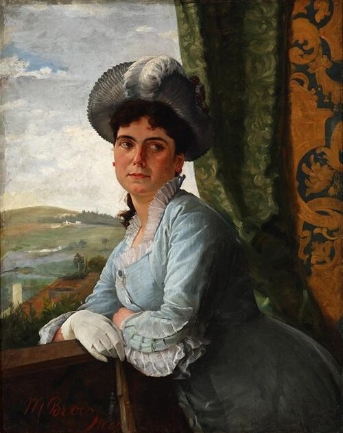La dama de los guantes grise, 1880, Modesto Brocos