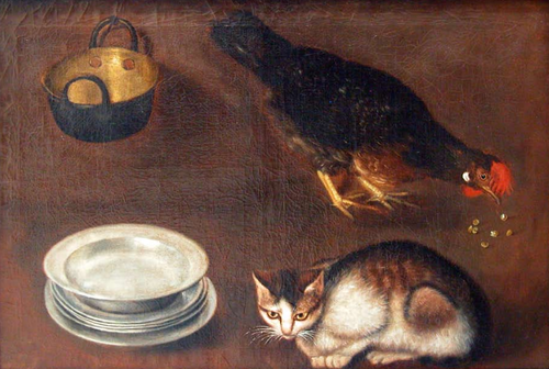 Peças de Cozinha com Gato e Galinha, 1782, Morgado de Setúbal