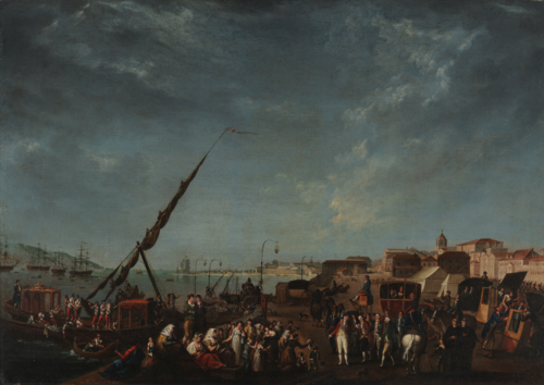 Embarkation of the Royal Family to Brazil, 1807, Nicolas Delerive