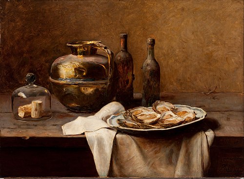 Oysters and Copperware, 1899, Pedro Alexandrino
