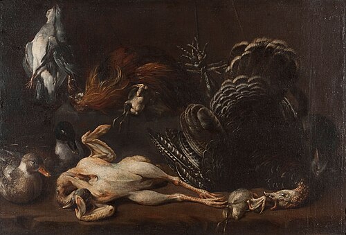 Still Life with Fowl (Turkey), 1650, Pieter van Boucle