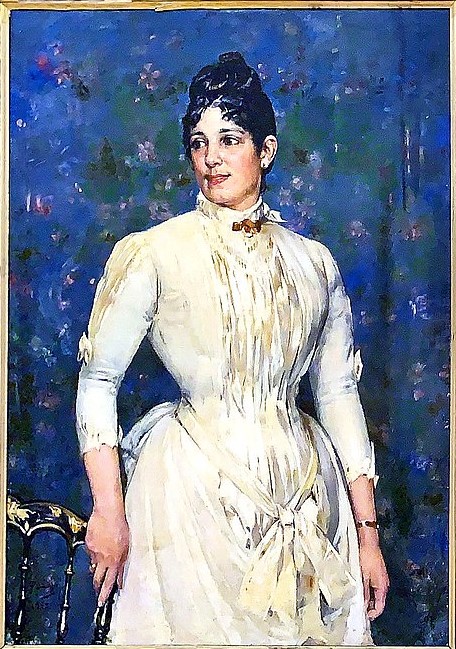 Retrato de D. Maria Adelaide Joaquina Guedes de Faria Tierno, 1889, Ramalho Júnior
