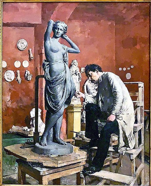 O escultor Alberto Nunes, 1889, António Ramalho