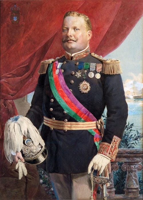 Retrato do rei D. Carlos I, 1902, Alfredo Roque Gameiro