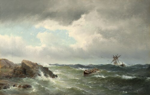 Seascape, 1870, Carl Ludvig Bille
