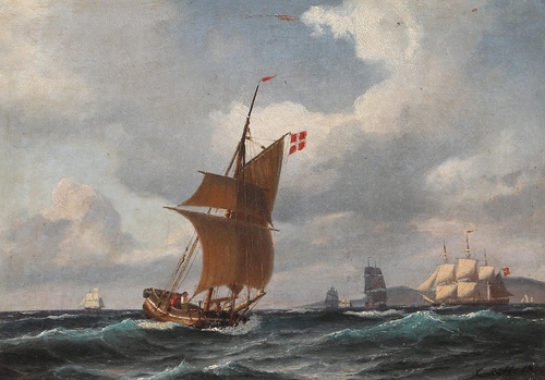 Seascape., 1868, Carl Ludvig Bille