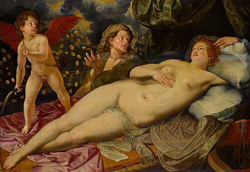 Danae Being Prepared to Receive Jupiter, 1584, Gillis Coignet