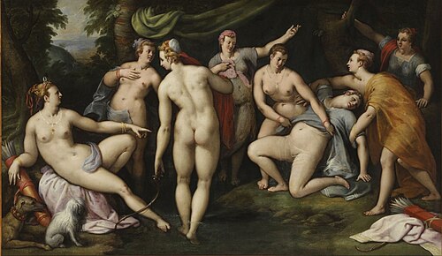 Diana Discovering the Pregnancy of Callisto, 1575, Gillis Coignet