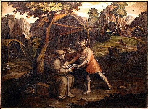 Diablo trades good books for bad books in São Jerónimo, 1600, Simão Rodrigues