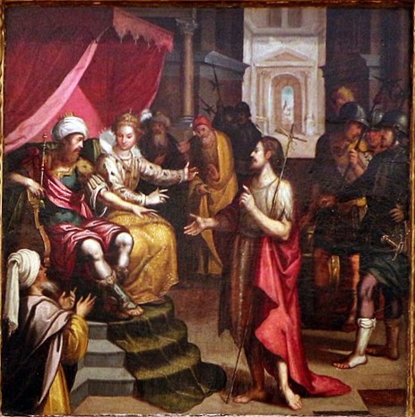 Saint John the Baptist before Herod Antipas and Herodias, 1590, Simão Rodrigues