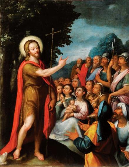 St. John the Baptist preaching, 1597, Simão Rodrigues