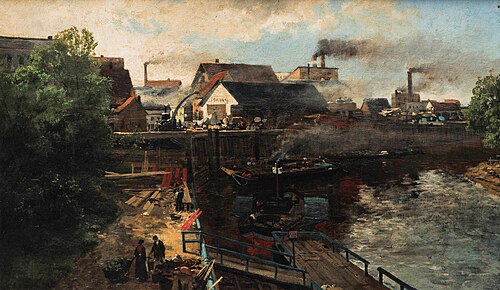On the Oder in Breslau, 1899, Carl Schirm