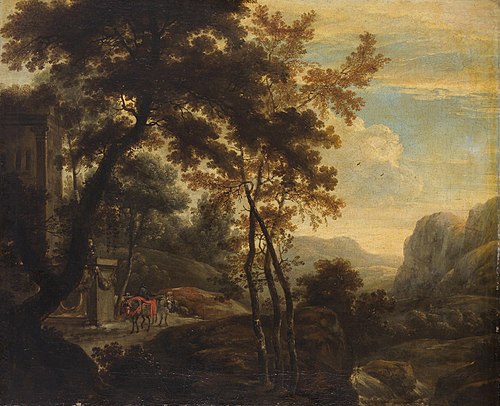 Mountainous landscape, 1661, Carl Ferdinand Fabritius