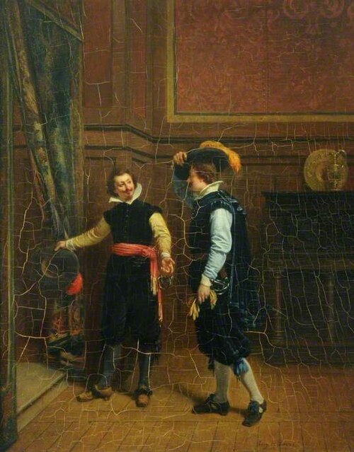 Il fait la politesse, 1850, Tony François de Bergue