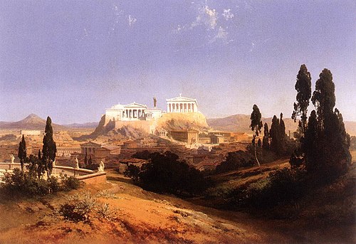 View of Athens, 1853, Carl Georg Anton Graeb