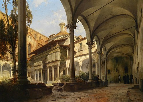 Cappella de'Pazzi an der Kirche Santa Croce in Florenz, 1858, Carl Georg Anton Graeb