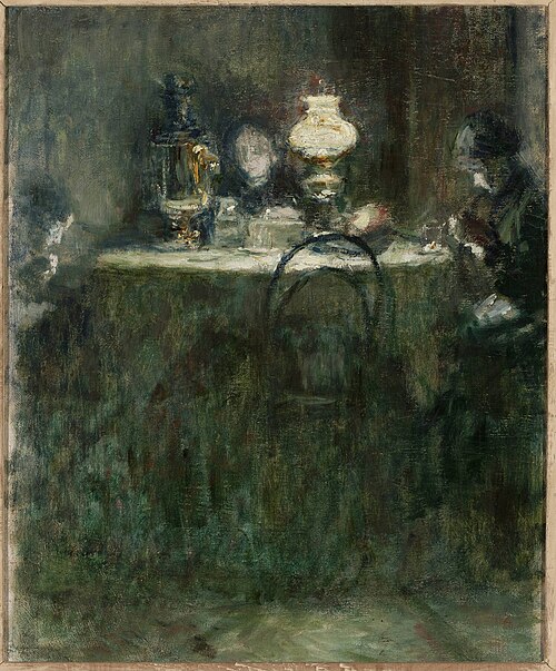 By the lamp, 1893, Józef Pankiewicz